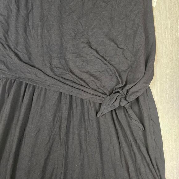 NWT Trina Turk Womens Black sleeveless Jumpsuit Front tie Open Back Medium - Picture 3 of 10